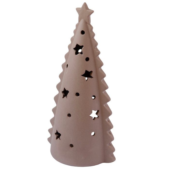 Waxinelicht kerst bruin 17cm